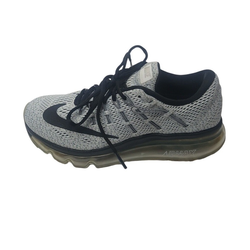 Nike Air Max 2016 Running Shoes‎ Mens 6.5 Grey Black Mesh 806771-001 Low Top